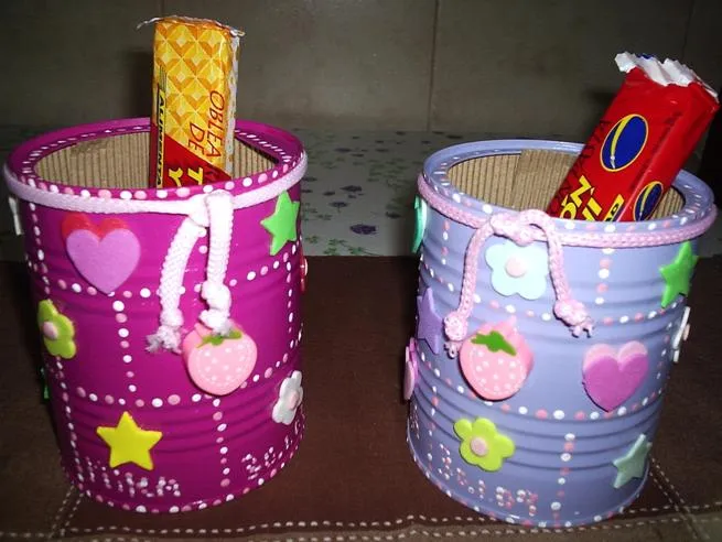 Estrella y Lalis..... de todo un poco: Decorando latas de leche