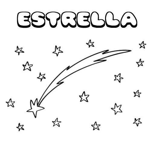 Estrella. Nombres navideños de niña para colorear - Nombres ...