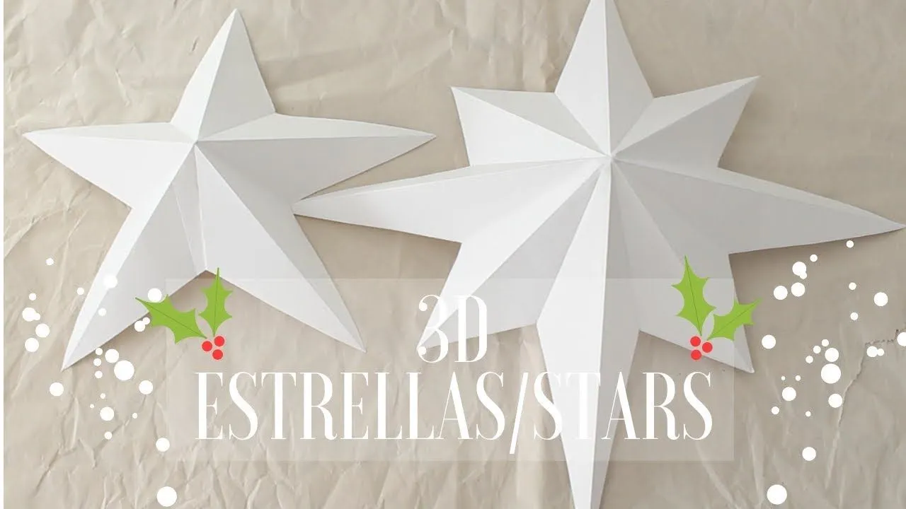 Como Hacer Estrella de Papel 3D 5 y 8 puntas/ How To Make a 3D Star 5 & 8  Points #diy - YouTube