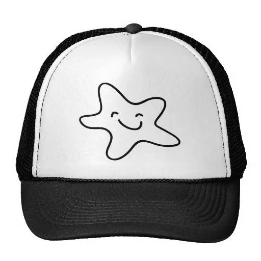 Estrellas de mar sonrientes Clipart Gorro De Camionero de Zazzle.