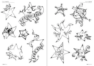 Estrellas tattoo, Tattoo flash dibujos, Tatuajes