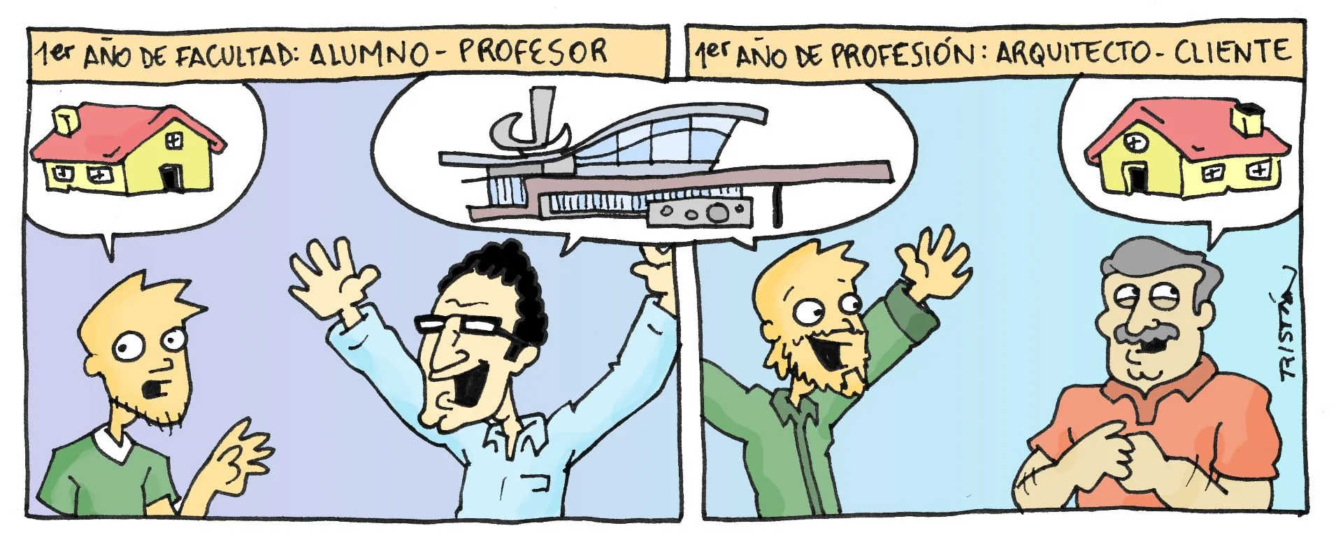 El estudiante de arquitectura a través de 15 tiras cómicas ...