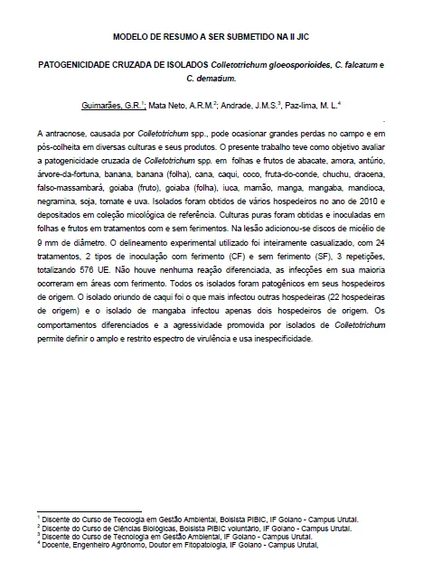 ESTUDOS EM DOENÇAS DE PLANTAS - IFGoiano câmpus Urutaí: Agosto 2011