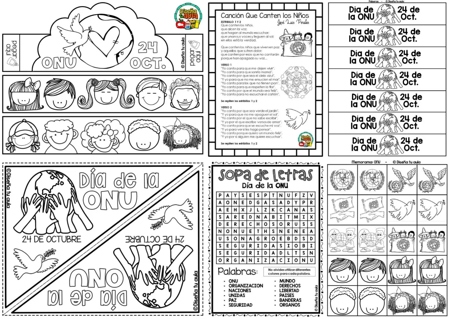 Estupendas actividades para trabajar en el día de la ONU 24 de octubre |  Material Educativo