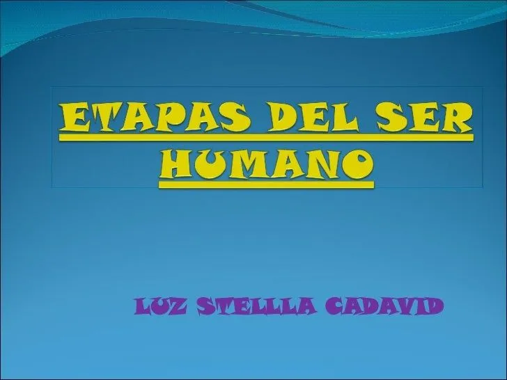 ETAPAS DEL SER HUMANO