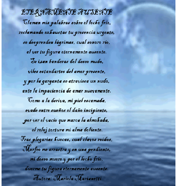 Eternamente Ausente- Poema de Amor ilustrado - LETRAS QUE NACEN EN ...
