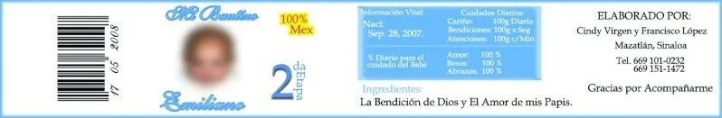 INTERCAMBIO ETIQUETA DE GERBER POR DISEÑO DE INVITACION