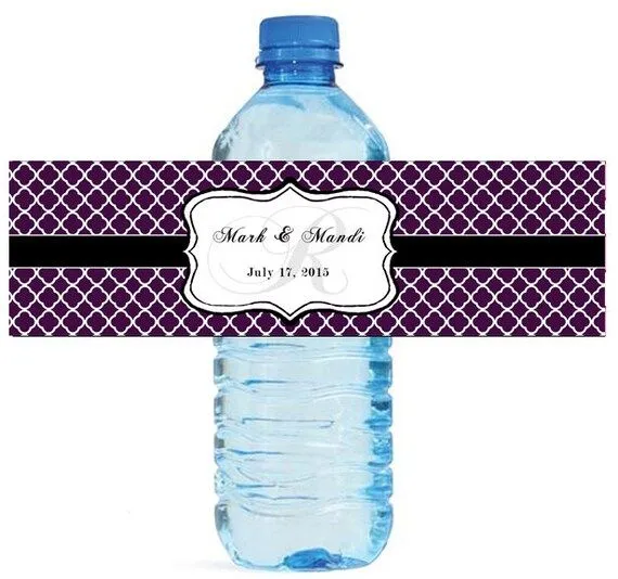 Etiqueta para botella de agua personalizada por MyWonderfulLabels