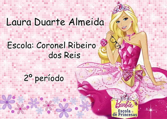 Etiqueta escolar Barbie | Ateliê Josi Duarte | Elo7