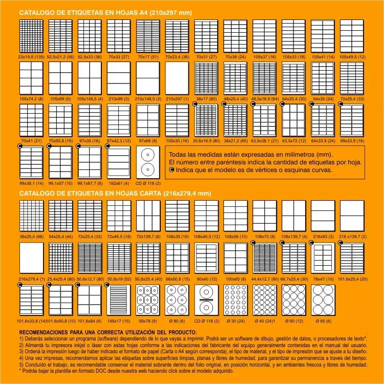 Etiquetas Autoadhesivas Circulares Blancas Para Impresoras - $ 185 ...