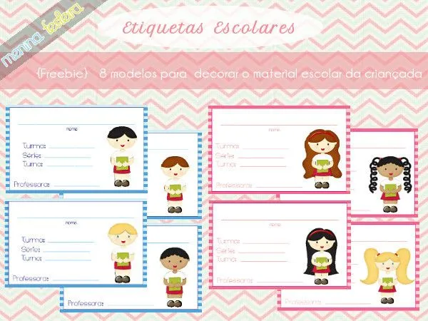 Etiquetas escolares personalizadas para imprimir - Imagui