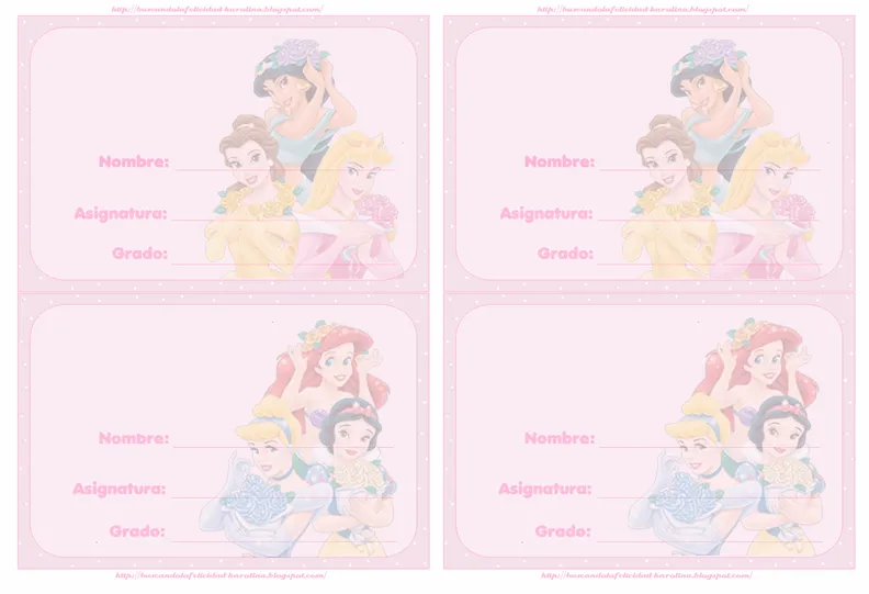 Etiquetas de princesas Disney - Imagui