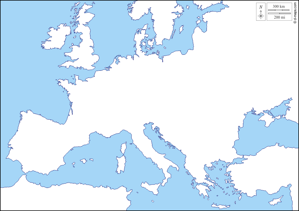 Europa 1914: Mapa gratuito, mapa mudo gratuito, mapa en blanco ...