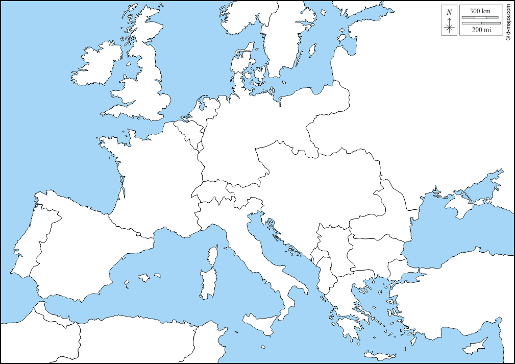 Europa 1914: Mapa gratuito, mapa mudo gratuito, mapa en blanco ...