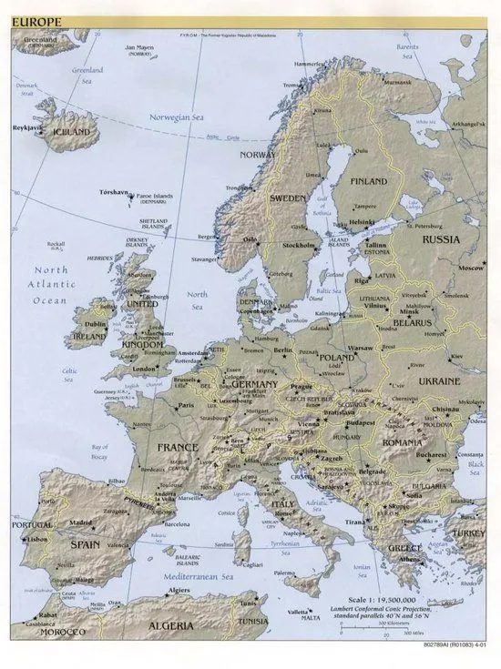 Europa (continente). Artículo de la Enciclopedia.