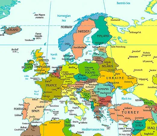 Europe map / Map of Europe - Facts, Geography, History of Europe ...