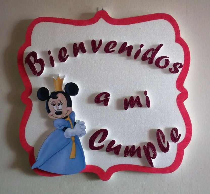 Eventos para tu Bebé: Letreros Mickey y Minnie BIENVENIDOS A MI CUMPLE