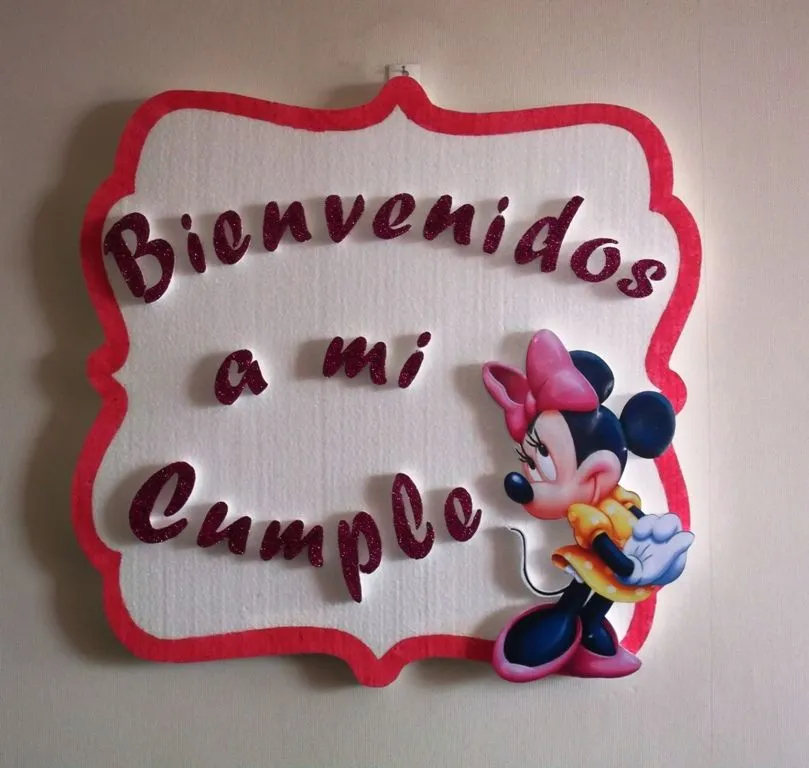 Eventos para tu Bebé: Letreros Mickey y Minnie BIENVENIDOS A MI CUMPLE