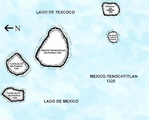 EVOLUCION DE TENOCHTITLAN Y DE LA CIUDAD DE MEXICO 1325-1968 ... y más