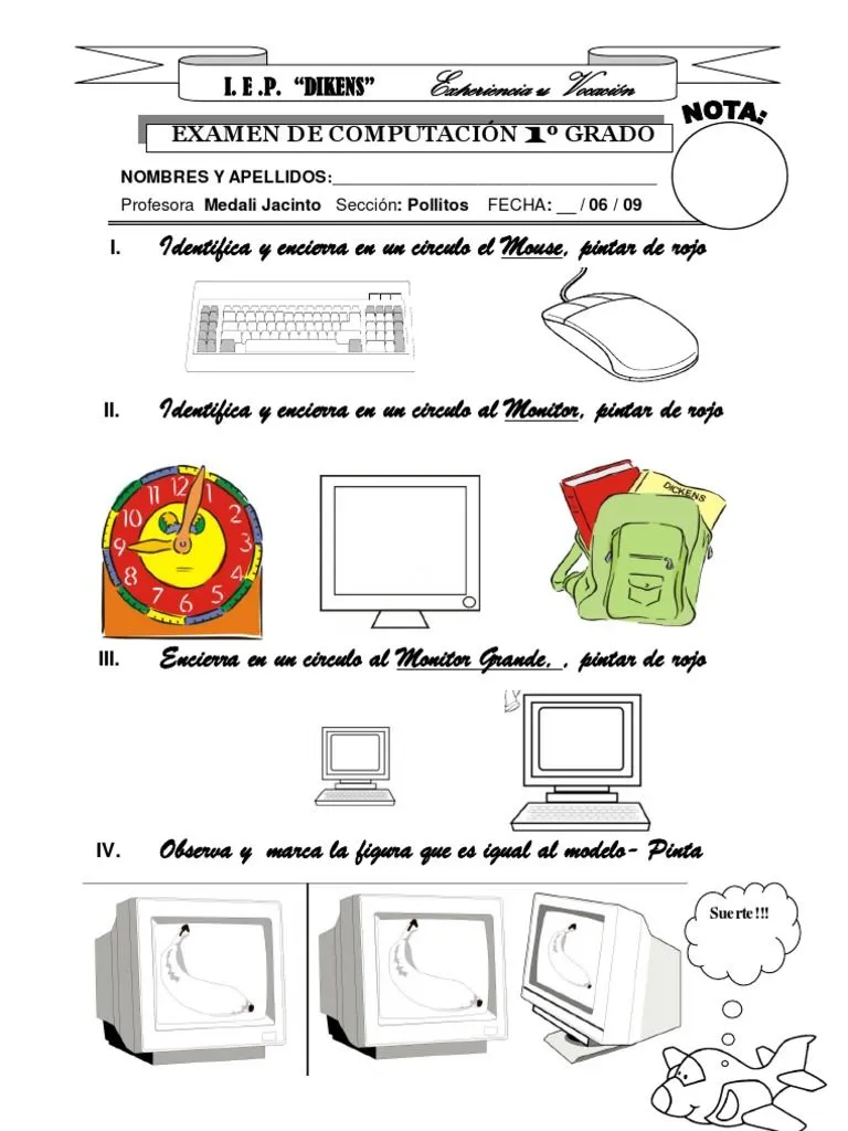 examen computacion inicial