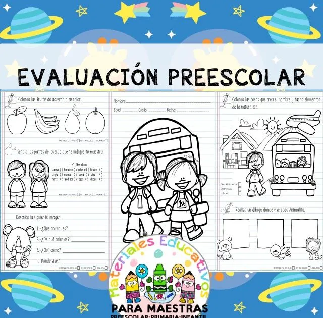 Examen de Evaluación para Preescolar | Materiales Educativos para Maestras