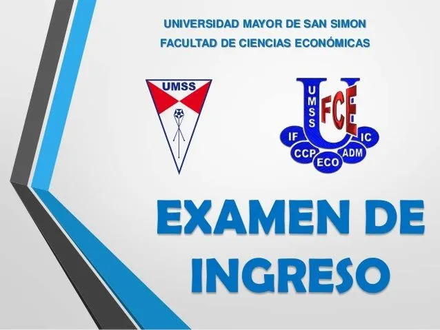 Examen de ingreso FCE - UMSS