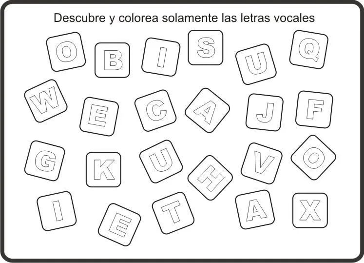 Examen de vocales para preescolar - Imagui