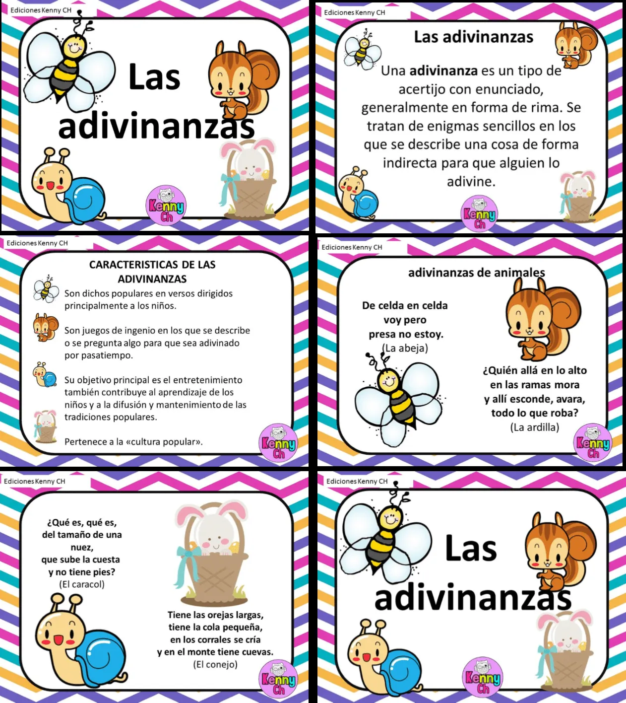 Excelente diseño sobre las adivinanzas a color y blanco y negro | Material  Educativo