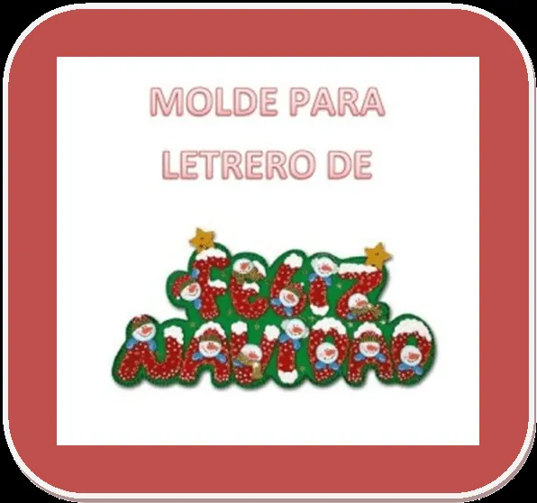 Excelente molde para letrero de feliz navidad | Educación Primaria