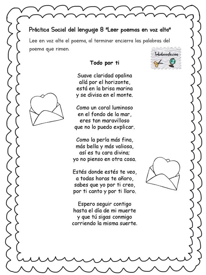 Excelentes ejercicios para el tema Leer poemas en voz alta del bloque 3 -  Cuarto grado | Material Didáctico y Planeaciones