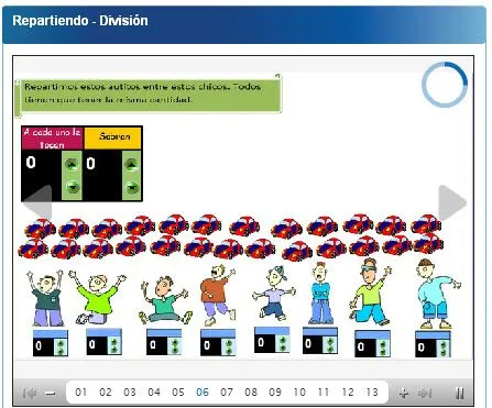 Experiencias Docentes con PDI: Rotafolio: División para 2do. grado