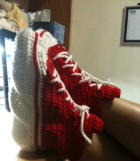 Experiments in Crochet: Converse Slippers