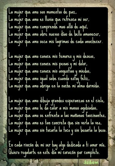 Expresiones... Un Punto de Encuentro: La mujer que amo...