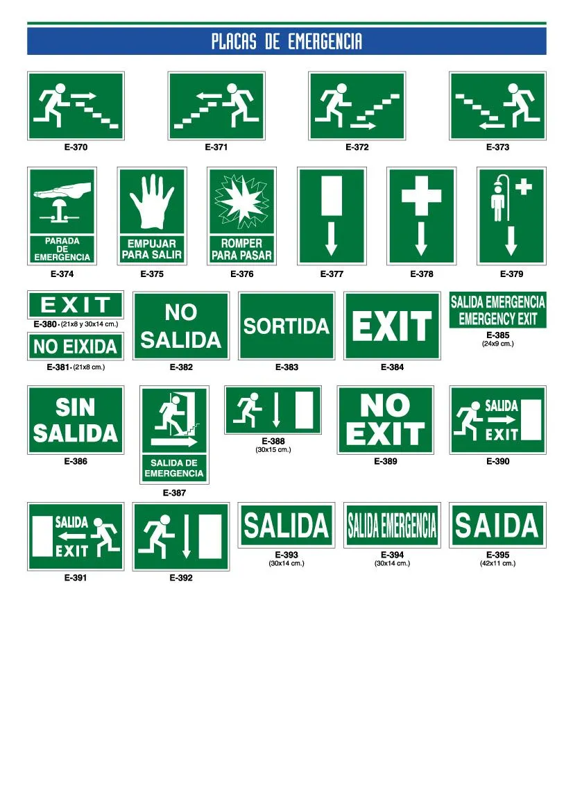 Extintores Málaga INCOTEX | Placas de Emergencia