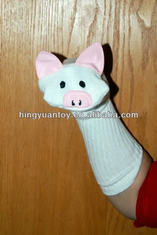 Fabricación de marionetas de mano de zorro rojo mamá y los bebés ...