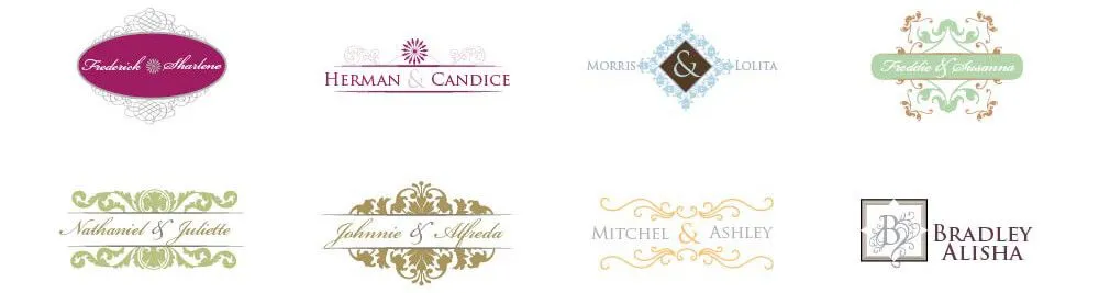 Fabricante de Monogramas para Bodas Gratuito de DesignMantic.com