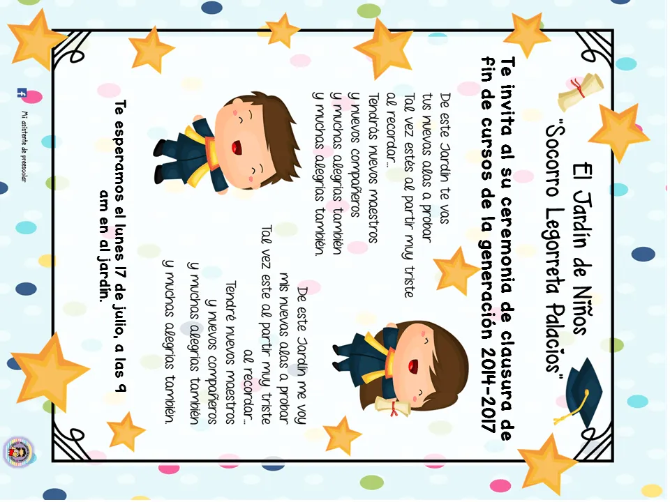 Fabuloso y lindo kit de graduación para preescolar | Material Educativo