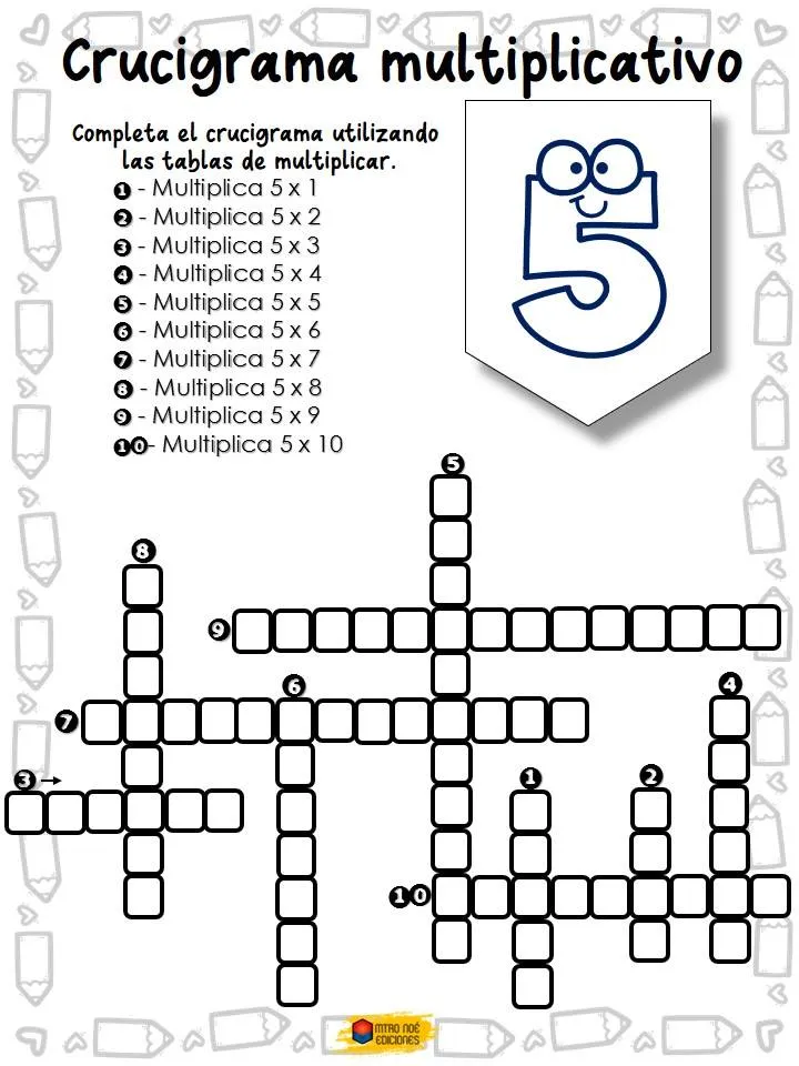 Fabulosos Crucigramas con Multiplicaciones | Material Didáctico y  Planeaciones