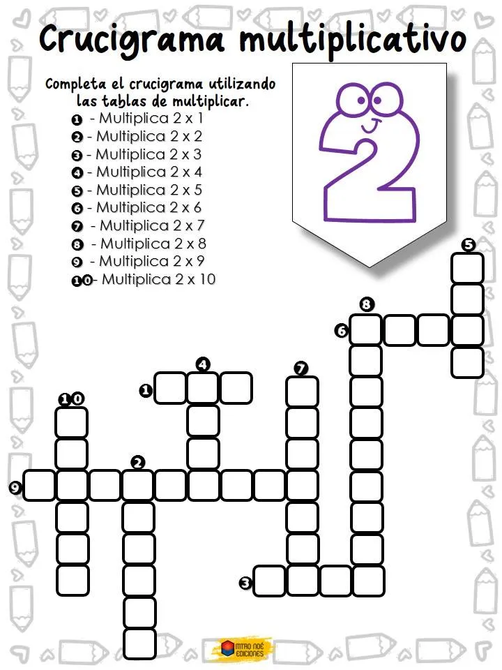 Fabulosos crucigramas con multiplicaciones | Material Educativo