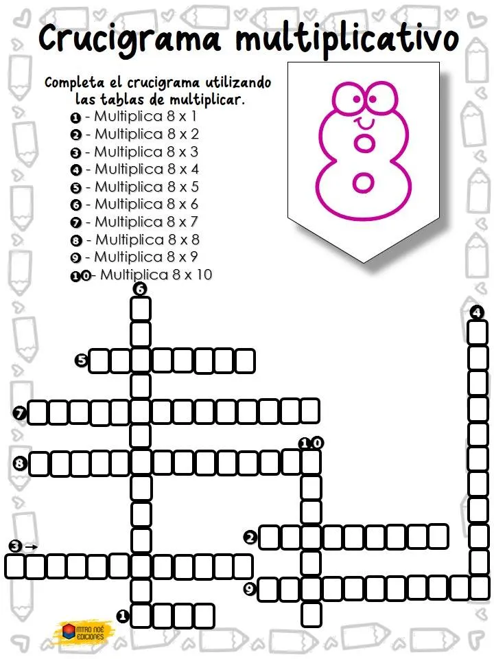 Fabulosos crucigramas con multiplicaciones | Material Educativo