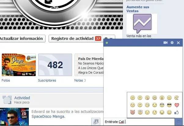 Facebook Añadió Los Emoticones a El Chat ~ Entérate Cali