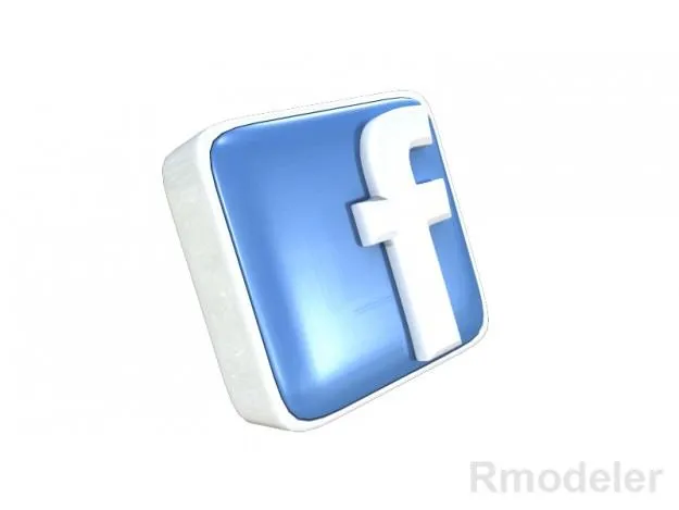 FaceBook letter 3d Logo 3D Model .obj .ma .mb .dae - CGTrader.