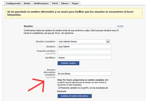 Facebook y los nombres alternativos. - Taringa!