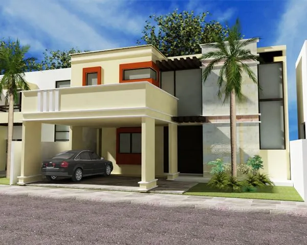 Fachadas de Casas Modernas: Fachada de casa moderna estilo colonial