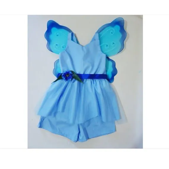 Fairy Costume Silvermist Blue Tinkerbell Birthday por LoopsyBaby