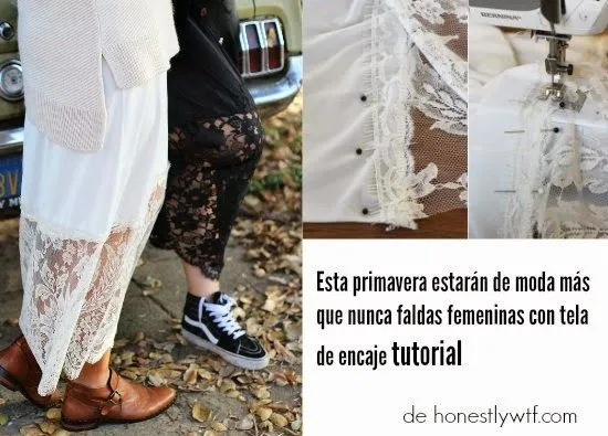 Falda con tela de encaje tutorial paso a paso - enrHedando