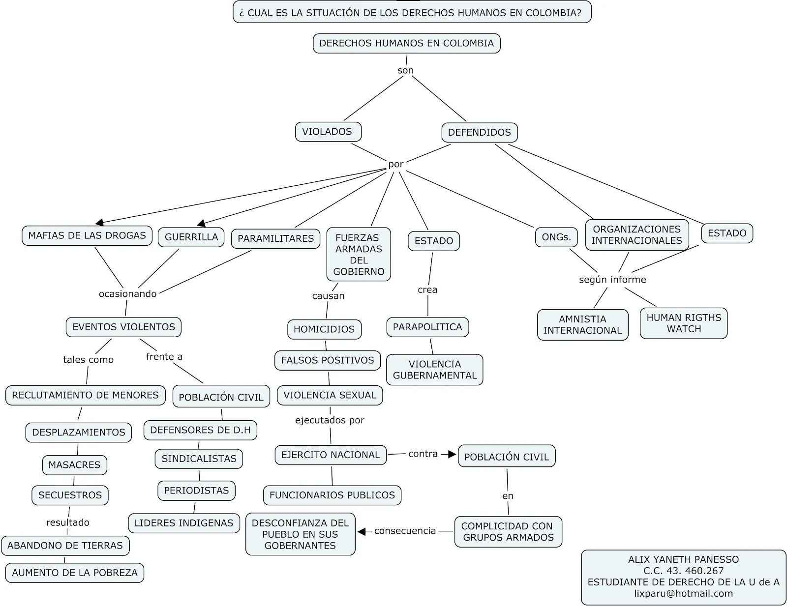 Ni Falsos Ni Positivos : Agenda # 1 Mapa Conceptual de Derechos ...