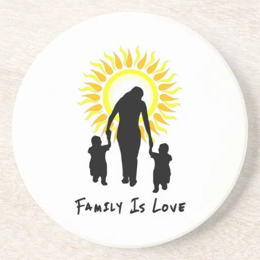 La familia es amor Sun Posavasos Manualidades de Zazzle.