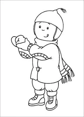 Familia de Caillou para colorear | Dibujos para Colorear Infantil