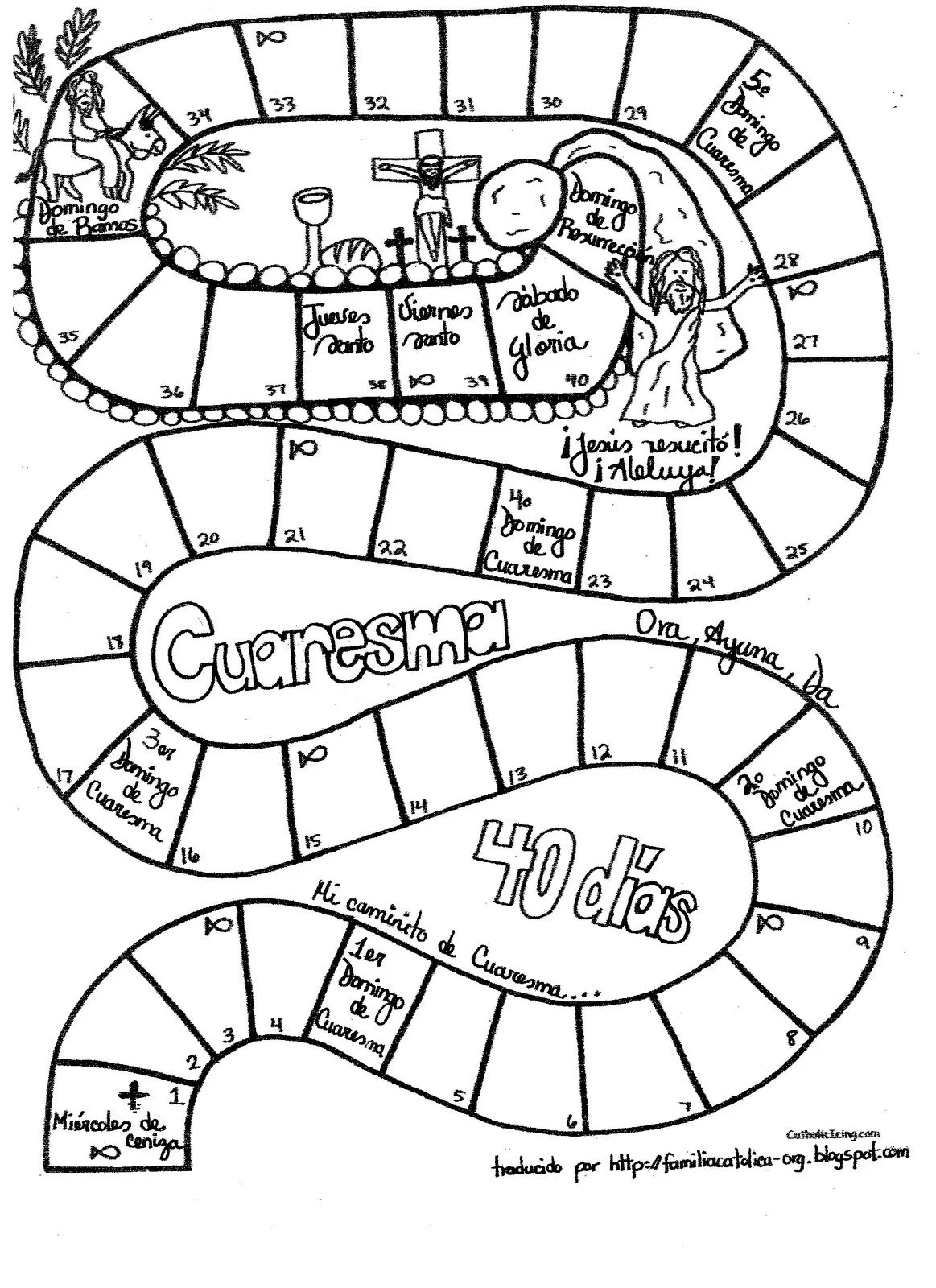 Familia Católica: Calendario de Cuaresma de Catholic Icing en español